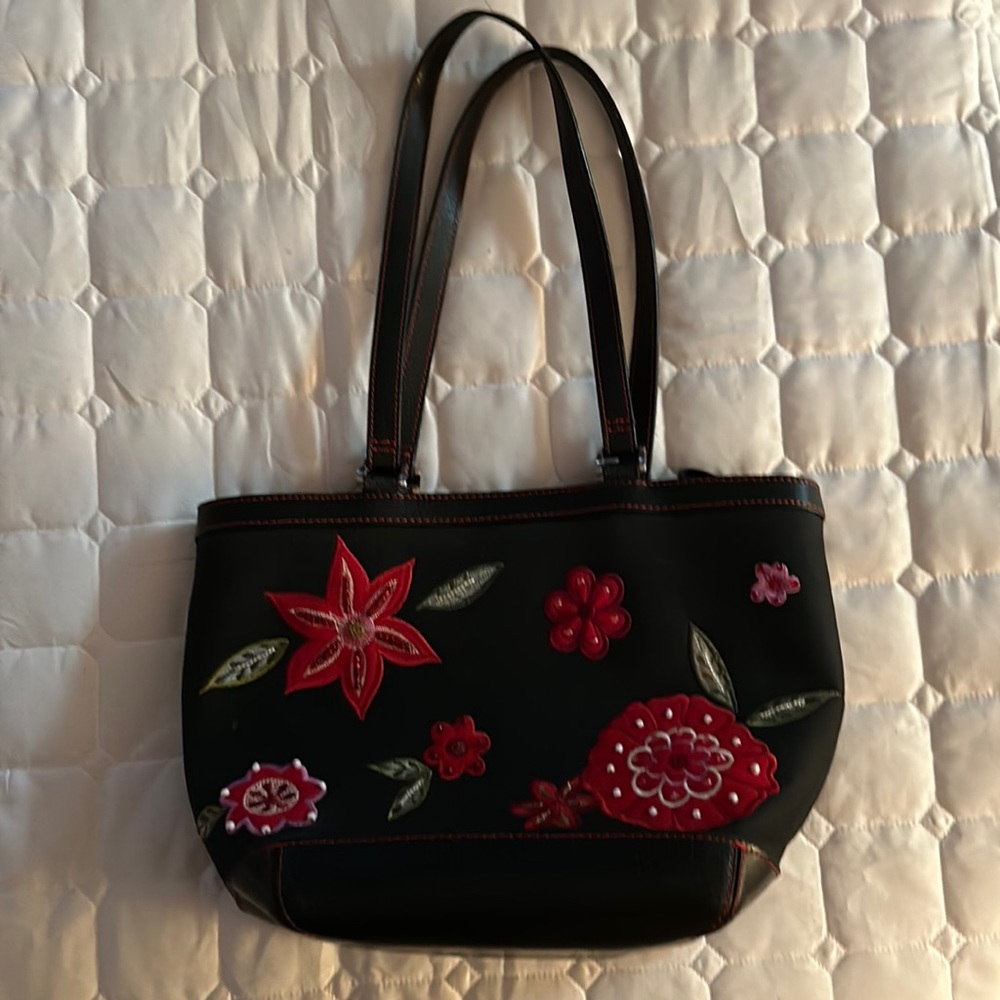 Liz Claiborne floral beaded bag/tote. Like new